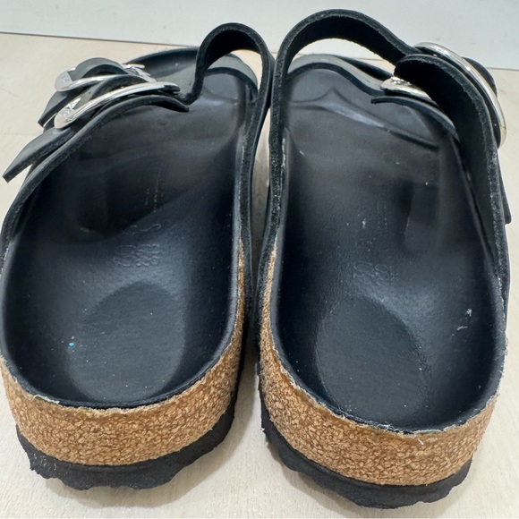 Birkenstock Arizona Big Buckle Slide Sandal Black Oiled Leather Women 40 US9-9.5 - Picture 7 of 11